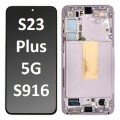 Samsung Galaxy SM-S916 (S23 Plus 5G) OLED and Touch screen with frame (Original Service Pack) [LAVENDER / LIGHT PINK] GH82-30476D/30477D